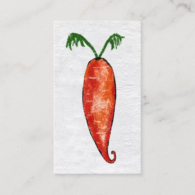 Carrot Business Cards - Cute Vegetables (Front)