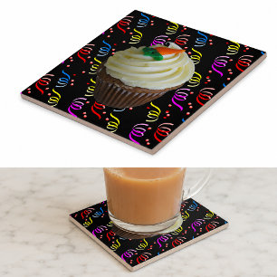 Carrot Cake Cupcake with Confetti Tile