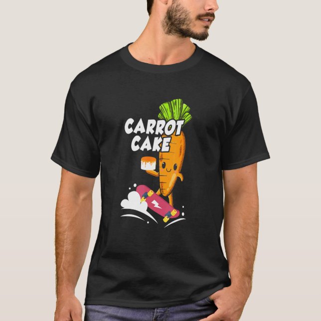 Carrot Cake Skate Boarding Carro T-Shirt (Front)