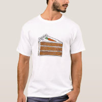 Carrot Cake Slice Cream Cheese Frosting Food Tee