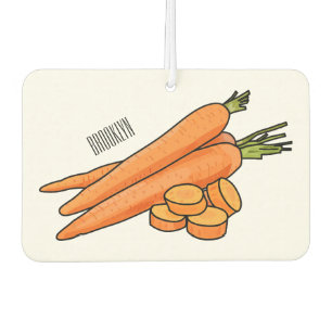 Carrot cartoon illustration air freshener