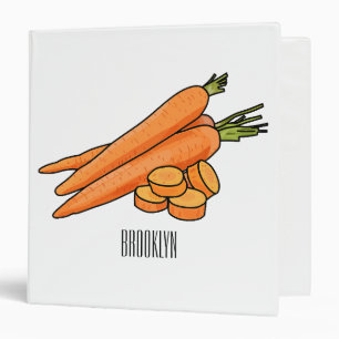 Carrot cartoon illustration binder