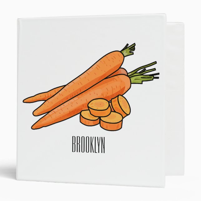 Carrot cartoon illustration binder (Front/Inside)