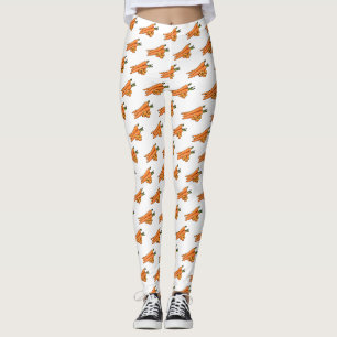 Carrot cartoon illustration leggings