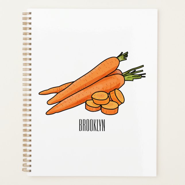 Carrot cartoon illustration planner (Front)