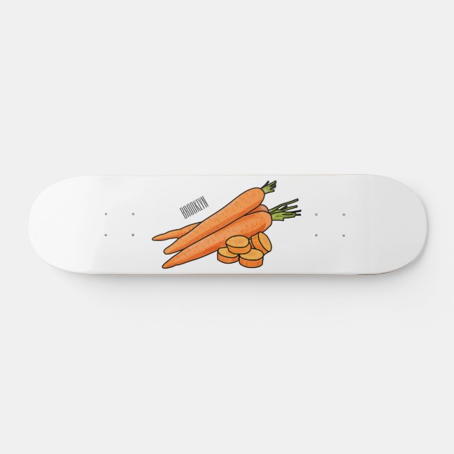 Carrot cartoon illustration skateboard (Horz)