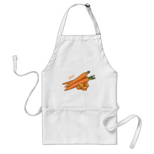 Carrot cartoon illustration standard apron