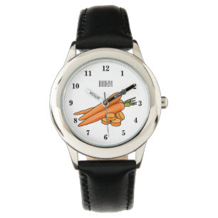 Carrot cartoon illustration watch