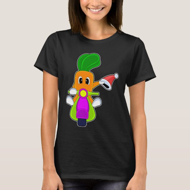 Carrot Christmas Motorcycle T-Shirt (Front)