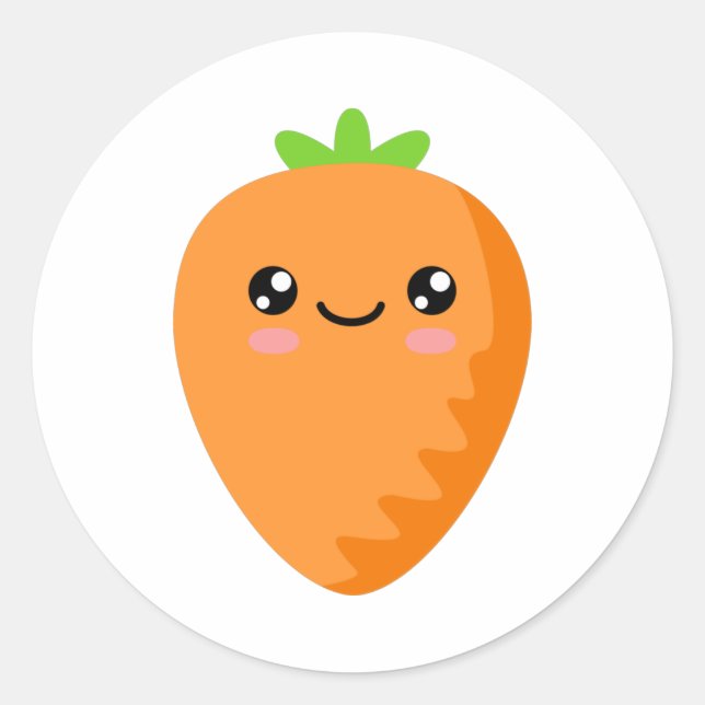 Carrot Classic Round Sticker (Front)