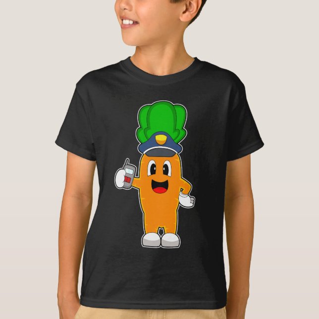 Carrot Cop Microphone Police T-Shirt (Front)