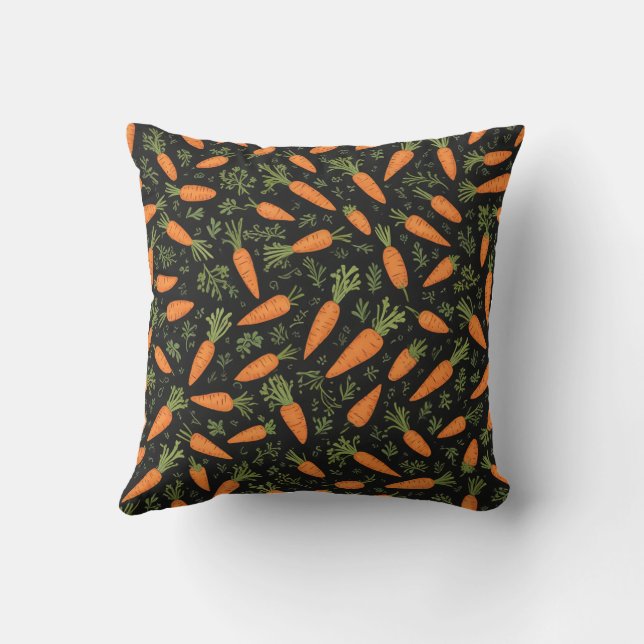 carrot cou throw pillow (Back)