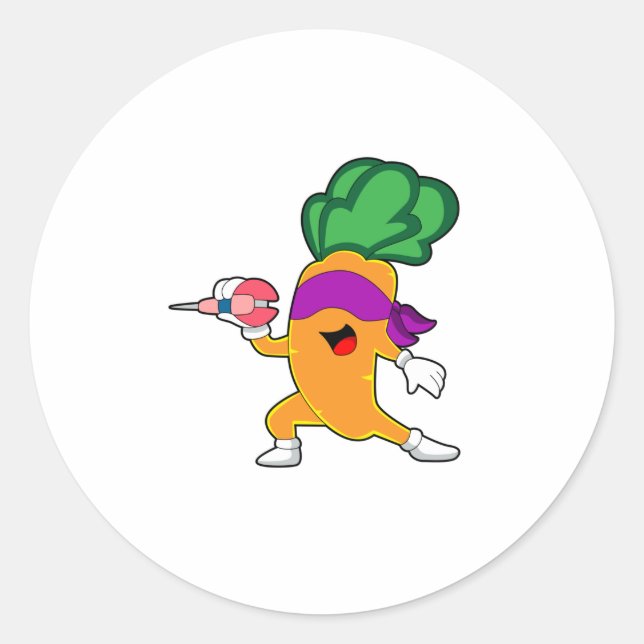 Carrot Darts Dart Classic Round Sticker (Front)