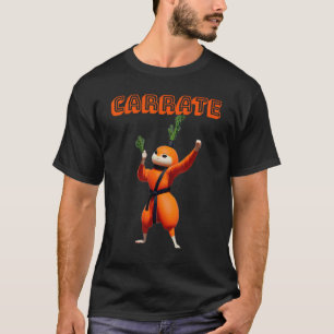 Carrot Doing Karate Design T-Shirt