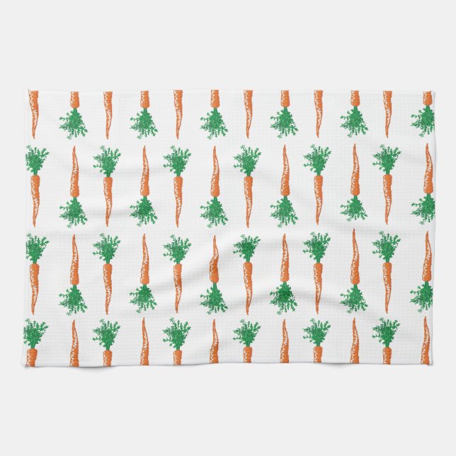 Carrot Easter design Kitchen Towel (Horizontal)