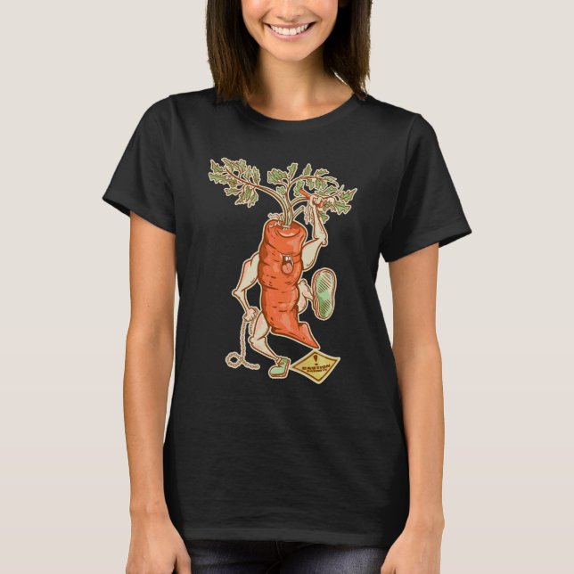 Carrot fighting Funny vegetable T-Shirt (Front)