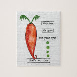 Carrot Jigsaw Puzzle - Funny Vegetable So Nice<br><div class="desc">A funny carrot design featuring a cute orange carrot with the words "they say I'm good for your eyes... that's so nice"</div>