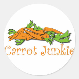 Carrot Junkie Classic Round Sticker