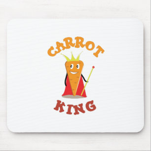 Carrot king royal vegetable crown illustration mouse pad