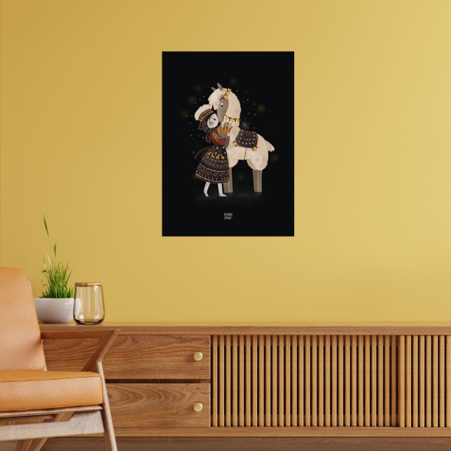 CARROT LAMA by Alexandra Dikaia Poster (Living Room 2)