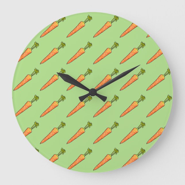 Carrot Large Clock (Front)