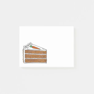Carrot Layer Cake Slice Baking Baker Food Kitchen Post-it Notes