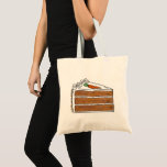 Carrot Layer Cake Slice Dessert Baking Foodie Tote Bag<br><div class="desc">Canvas tote bag features a slice of delicious carrot cake topped with cream cheese frosting. Created from an original marker illustration.

Don't see what you're looking for? Need help with customization? Contact Rebecca to have something designed just for you.</div>