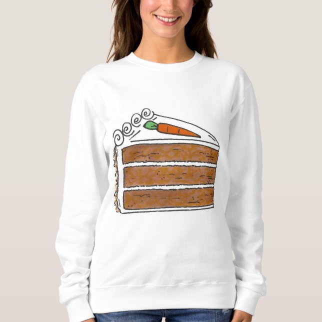 Carrot Layer Cake Slice Foodie Sweatshirt (Front)