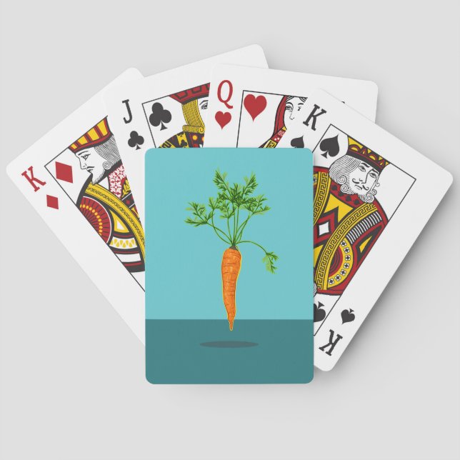 Carrot levitation playing cards (Back)