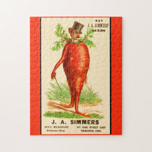 carrot man Victorian trade card Jigsaw Puzzle