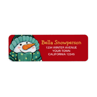 Carrot Nez Snowman en Green Illustration