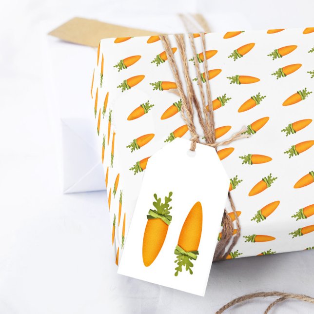 Carrot Pattern Easter Gift Wrap Wrapping Paper (Creator Uploaded)