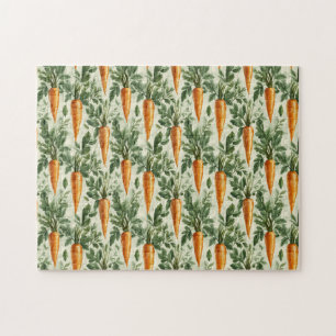 Carrot Pattern Spring Garden Jigsaw Puzzle