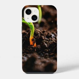 Carrot Sprout – Garden Growth Close-Up iPhone 14 Case