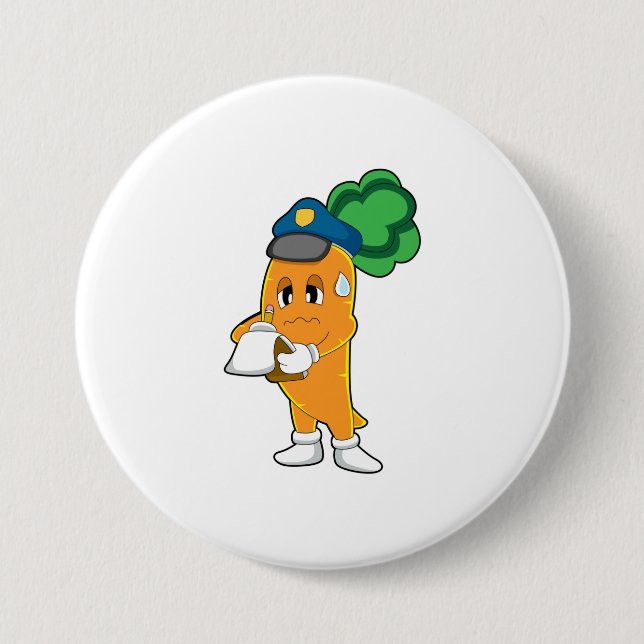 Carrot Traffic warden Parking ticket 3 Inch Round Button (Front)