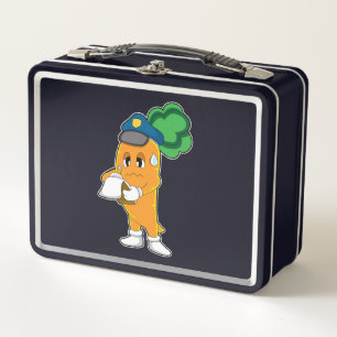 Carrot Traffic warden Parking ticket Metal Lunch Box