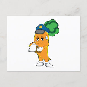 Carrot Traffic warden Parking ticket Postcard