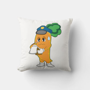 Carrot Traffic warden Parking ticket Throw Pillow
