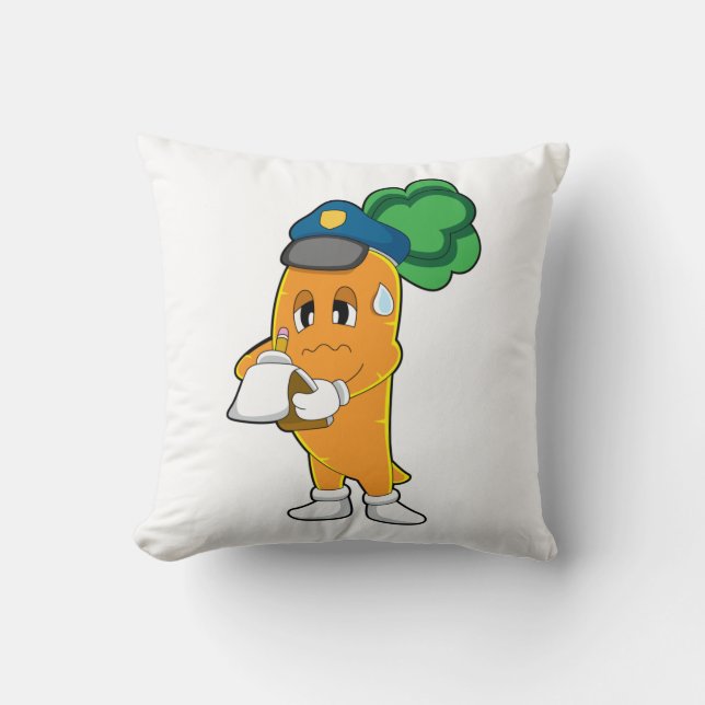 Carrot Traffic warden Parking ticket Throw Pillow (Front)