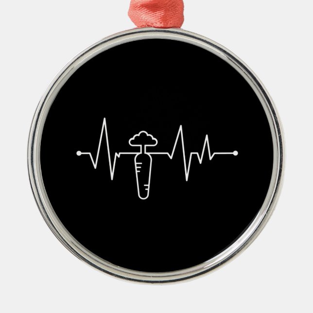 Carrot Vegetable Vegan Metal Ornament (Front)