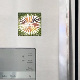 Carrot Vegetables Colourful Rainbow Pattern Garden Magnet