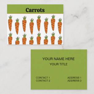 Carrot Vegetables Fresh Food Health  Business Card