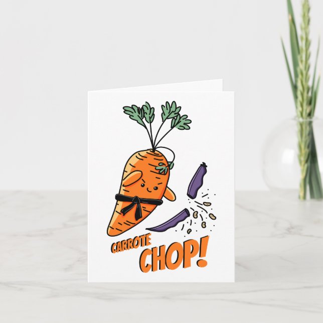 Carrote Chop! pun Card (Front)