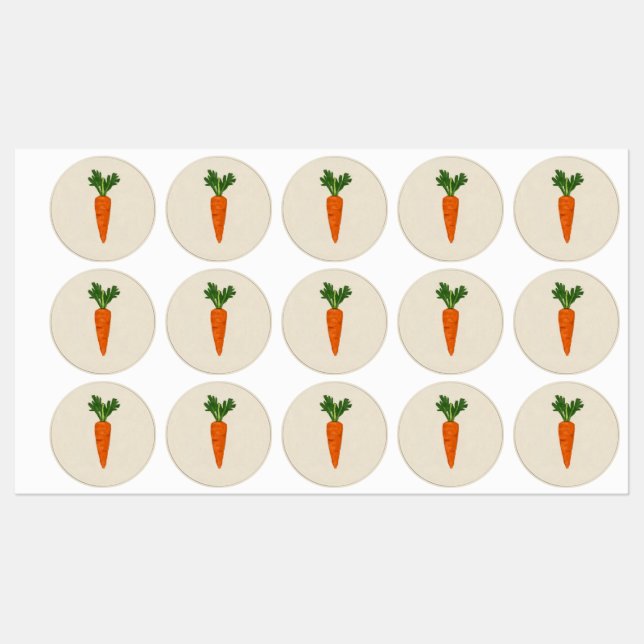 Carrots and Carrots | Stationery and Gift Stickers (Feuille)