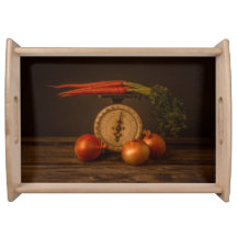 Carrots and Onion Still Life Serving Tray