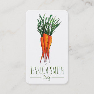 Carrots From the Kitchen Garden of Vegetarian Chef Business Card