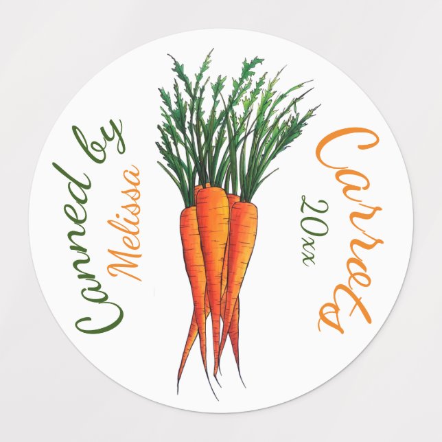 Carrots Home Canned By From the Kitchen Garden of (Design 3)