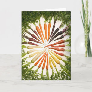 Carrots Photo Rainbow Colours Circle Pattern Veggi Card