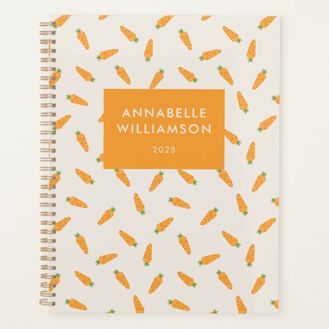 Carrots Vegetables Personalized Planner (Front)