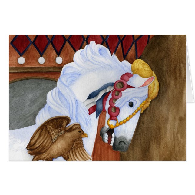 Carrousel Horse Card (Devant horizontal)